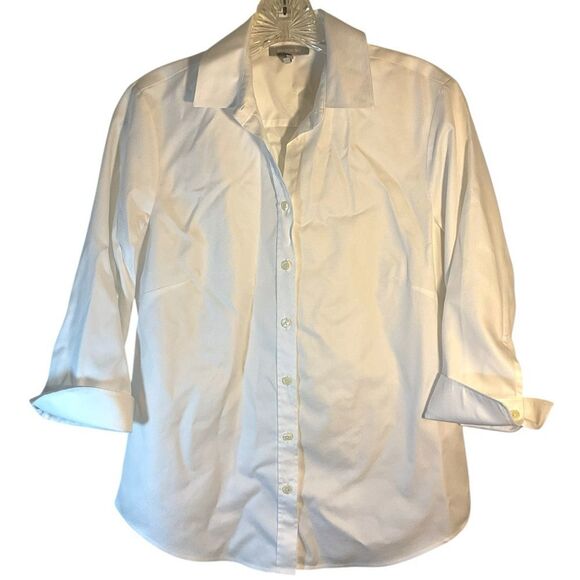 Hinson wu ladies 3/4 button up shirt 2 white classic capsule minimalist - Picture 9 of 9